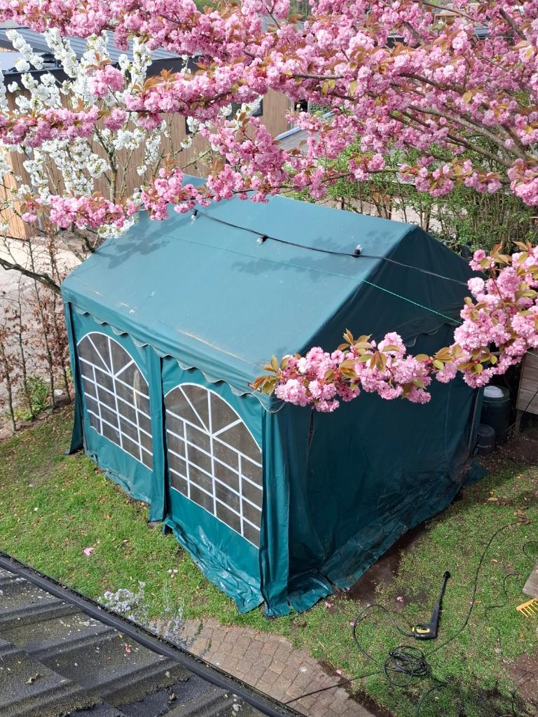Toolport partytent / werktent 3x3m, PVC 750, met Grondframe, Ophalen, Gebruikt, Partytent, Minder dan 4 meter
