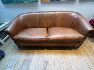 Bank schapenleer, Ophalen, Gebruikt, 150 tot 200 cm, Tweepersoons
