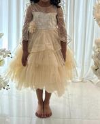 Meisjes Bruidsjurk Champagne Maat 110, Kinderen en Baby's, Ophalen of Verzenden, Meisje, Jurk of Rok