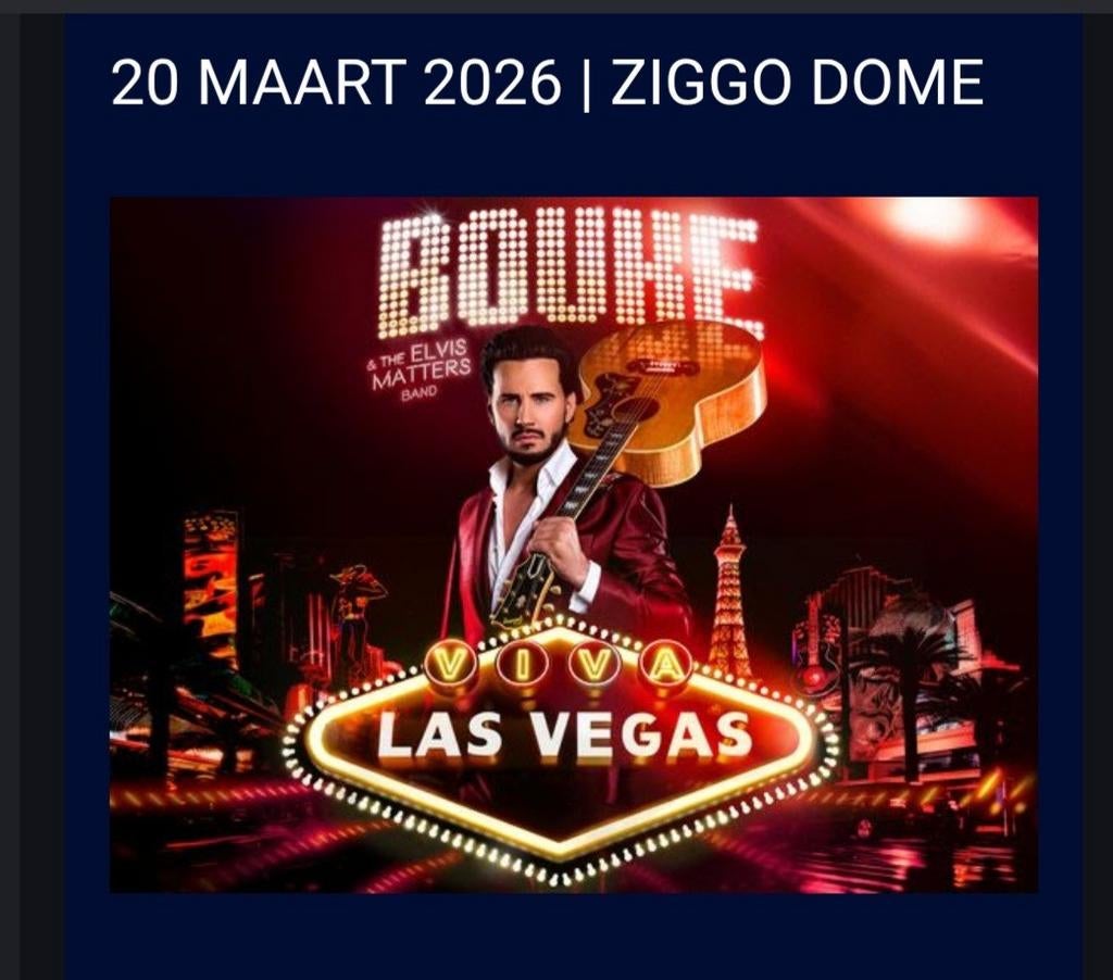 Kaartjes concert Bouke and the Elvis masters band, Tickets en Kaartjes, Drie personen of meer, Maart