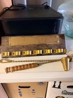 Oude koperen kolenkit met pook, Antiek en Kunst, Ophalen of Verzenden, Koper of Brons