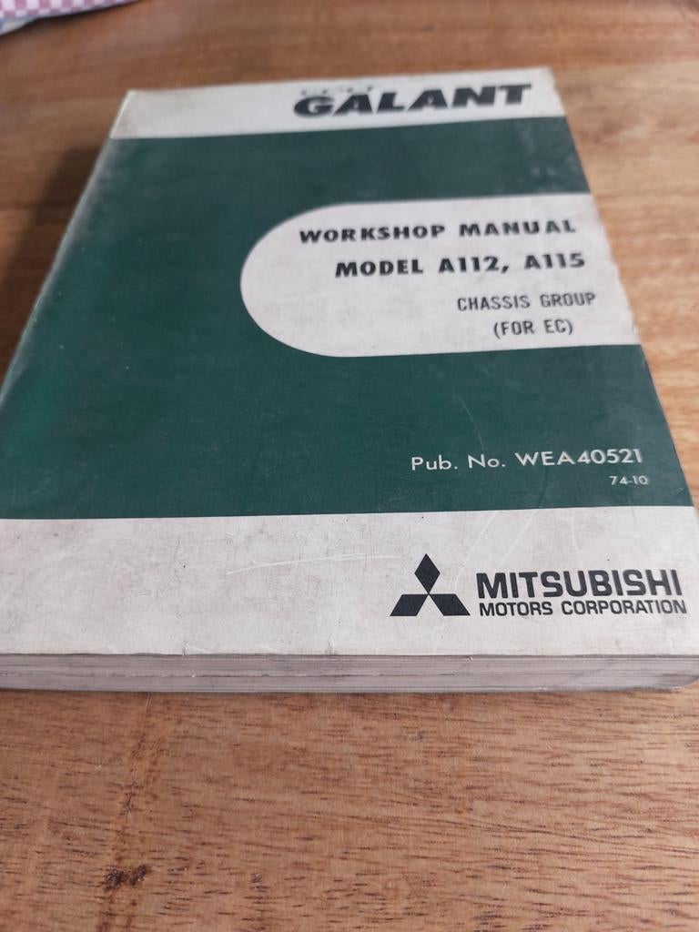 WORKSHOPMANUAL CHASSIS MITSUBISHI GALANT A112 A115, Ophalen of Verzenden