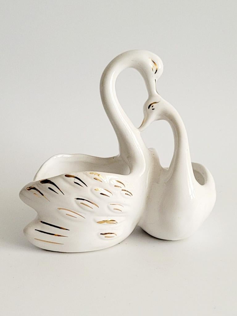 Izgs zwaan vintage beeld potje prachtige staat zwanen, Ophalen of Verzenden, Zo goed als nieuw, Dier