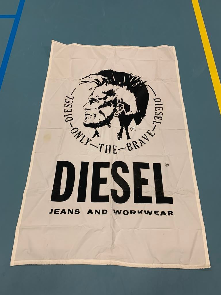 Vlag van Diesel industries 1.45 cm x 90 cm, Ophalen of Verzenden, Gebruikt