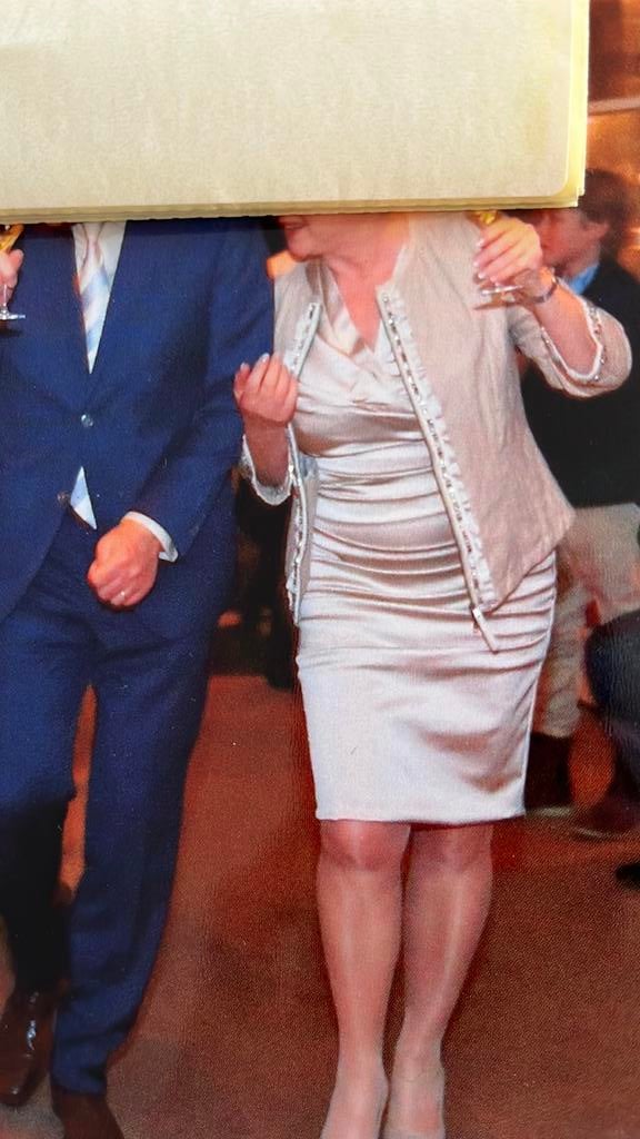 Marccain maat 42, Kostuum of Pak, Beige, Maat 42/44 (L), Ophalen of Verzenden