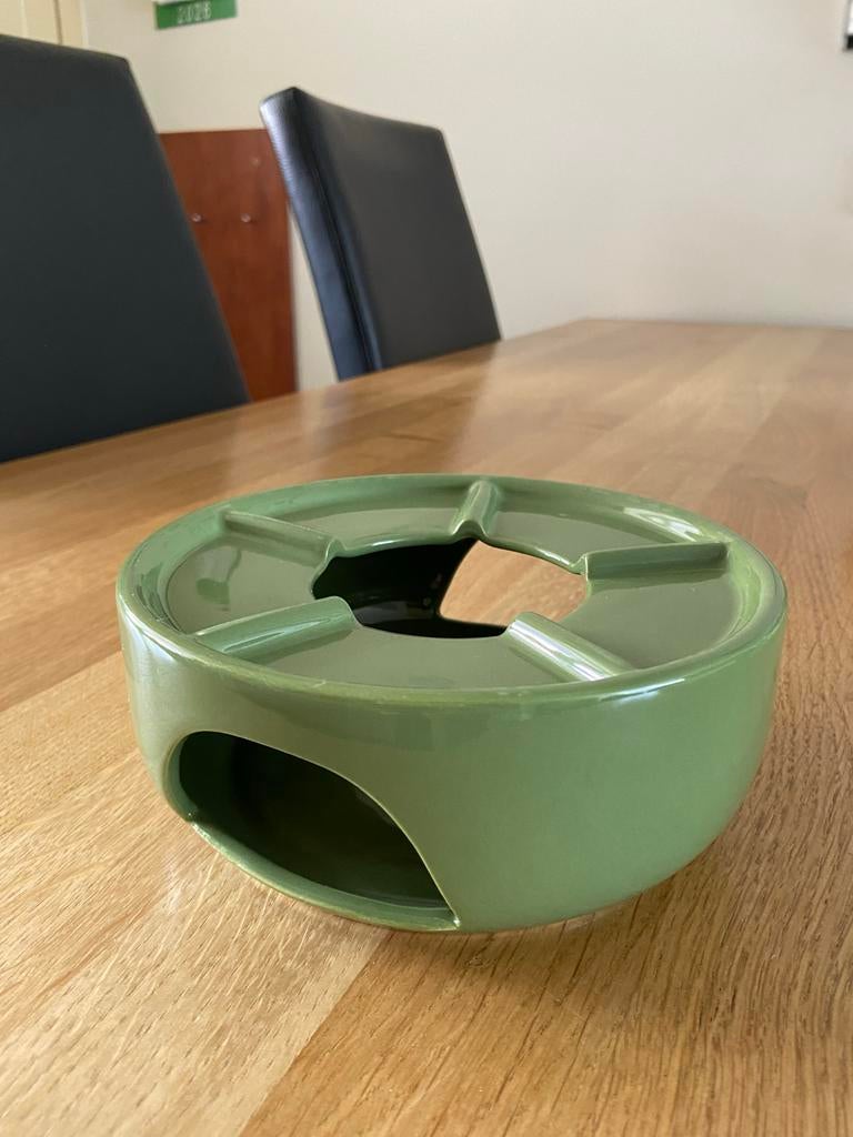 Theelicht Zeller Keramik Kip en Haan - Groen, Huis en Inrichting, Ophalen of Verzenden, Zo goed als nieuw