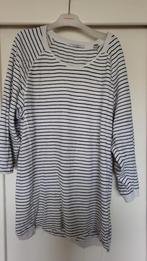 Jurk gestreepte badstof, Ophalen, Gedragen, Onder de knie