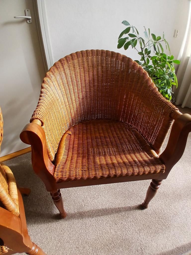 3 rotan feautuils, Ophalen, Zo goed als nieuw, Minder dan 50 cm