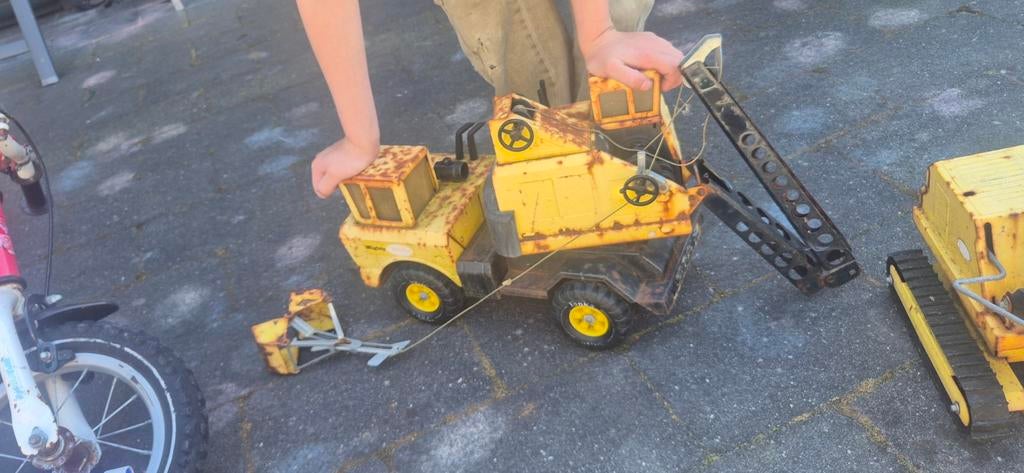 Vintage Tonka Kraanwagen - Robuust Speelgoed, Ophalen of Verzenden, Gebruikt