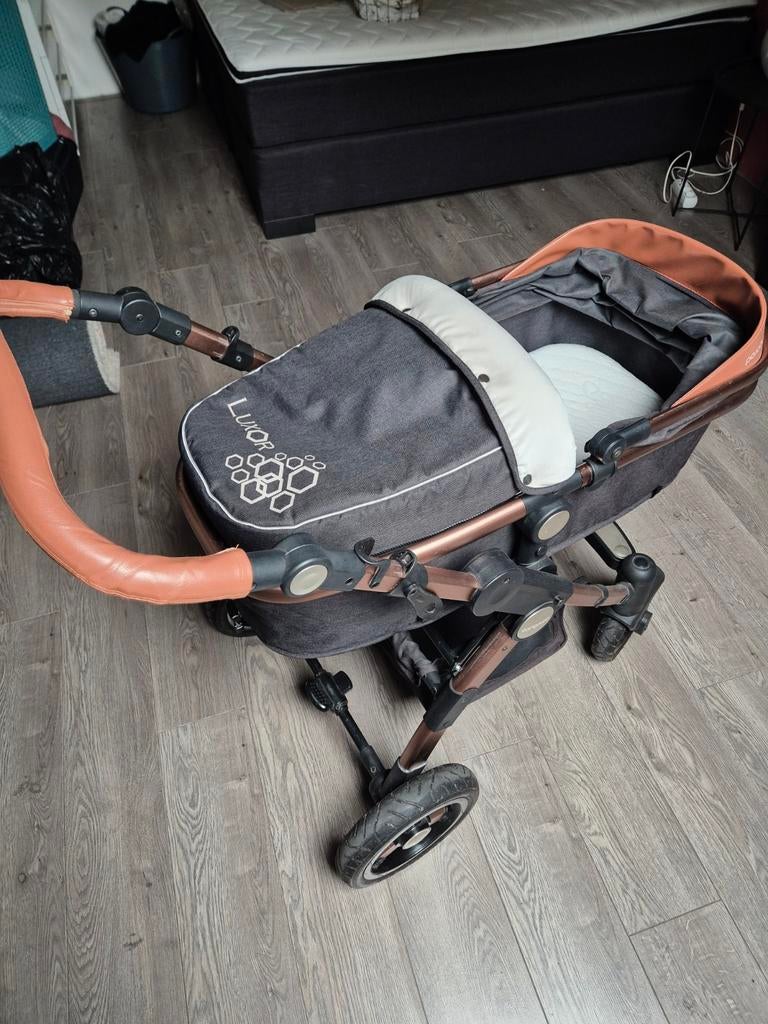 Kinderwagen met reiswieg en maxicosi, Ophalen, Gebruikt, Overige merken, Verstelbare duwstang