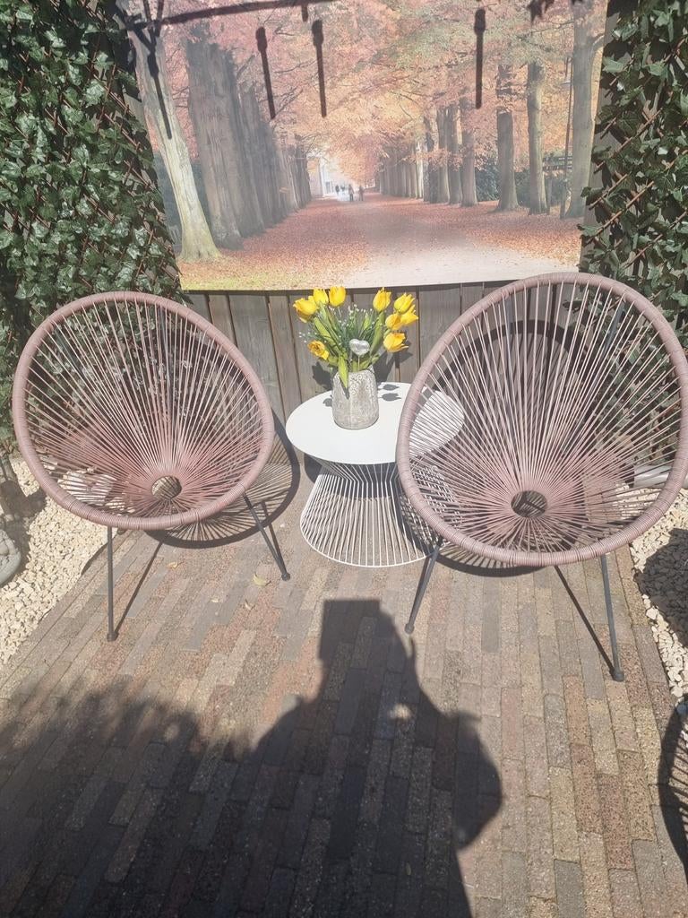 2x Acapulco stoelen tuinstoelen lounge stoelen, Ophalen, Gebruikt, Kunststof