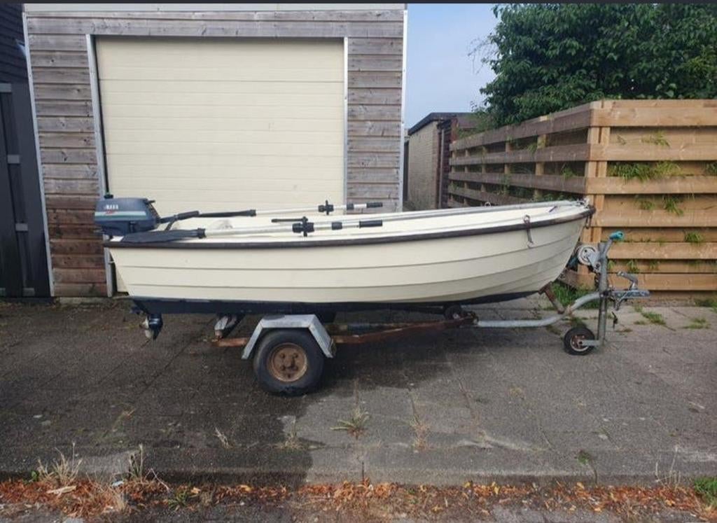 Motorbootje te koop., Watersport en Boten, Vis- en Consoleboten, Ophalen, Gebruikt, Tot 10 pk, 3 tot 6 meter