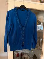 Blauw vest met ruches maat 40 Gollehaug, Kleding | Dames, Ophalen of Verzenden, Zo goed als nieuw, Maat 38/40 (M), Blauw