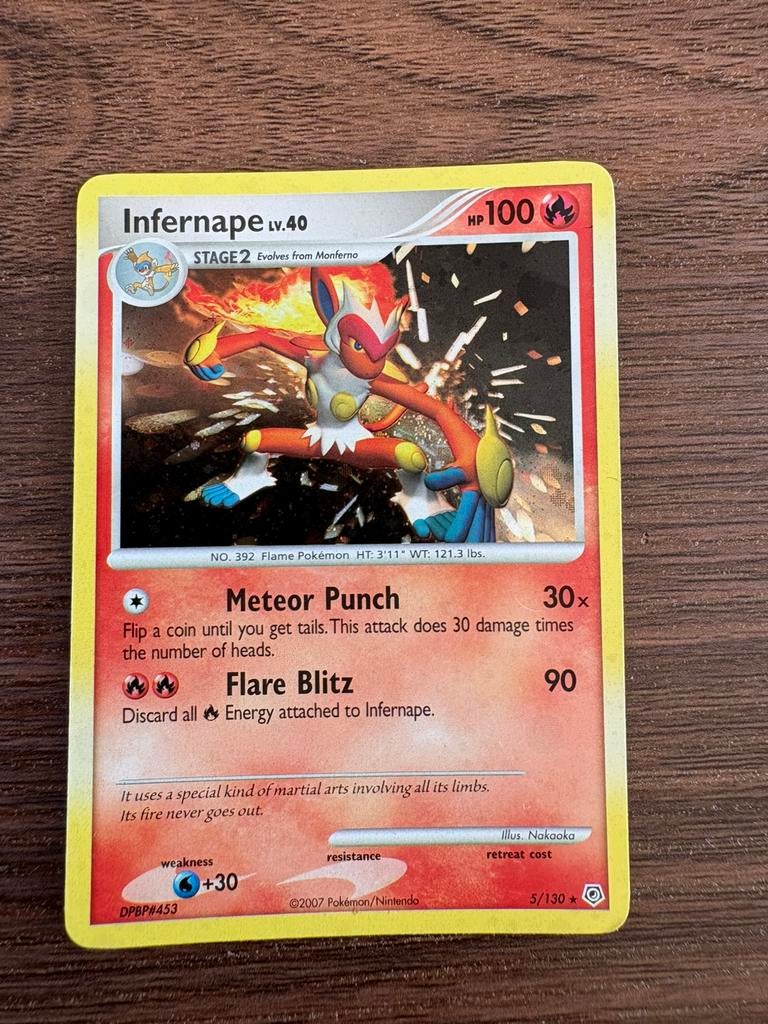 Pokemon kaart Infernape Lv.40 – Rare Star (2007), Ophalen of Verzenden
