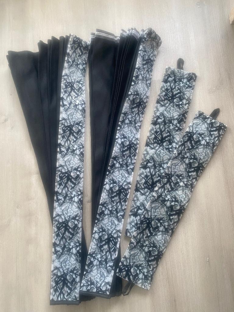 Zijgordijnen set Deens pluche met raamband, Ophalen, Nieuw, Universele onderdelen