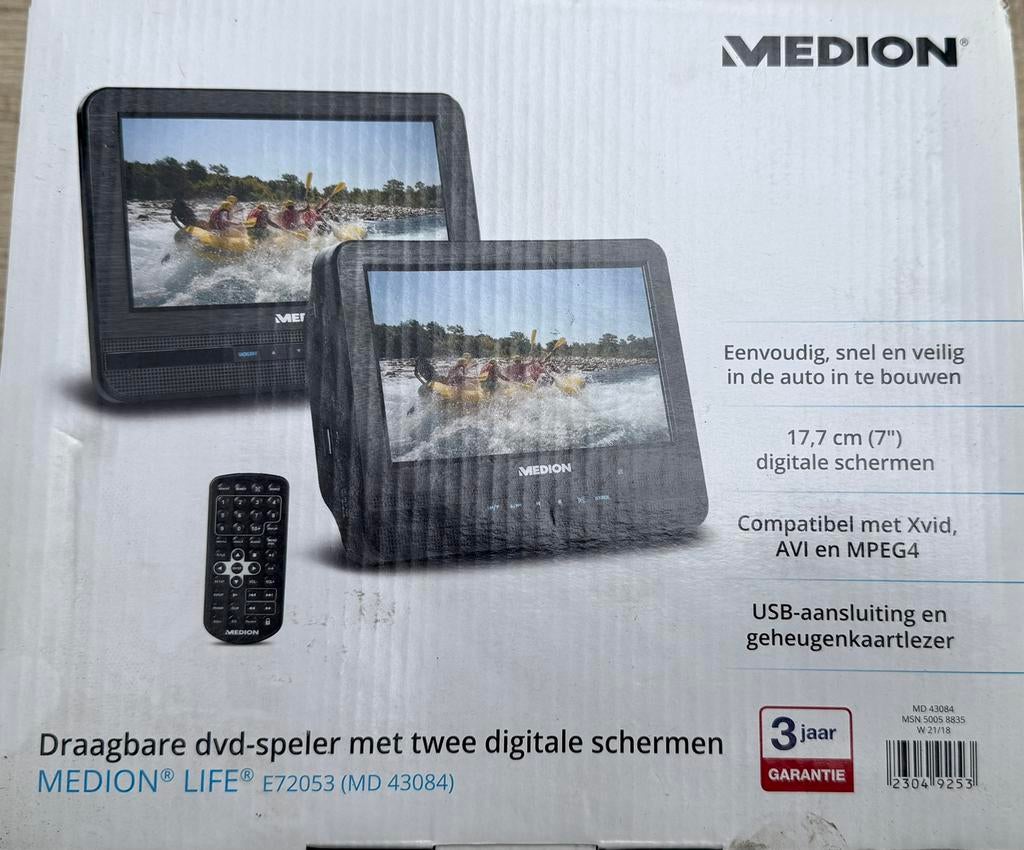 Draagbare Dvd speler Medion, 2 schermen, Gebruikt, Draagbaar, Ophalen, Overige merken