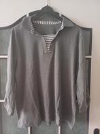 Donkergrijs / wit shirt met driekwart mouwen, maat 44, Maat 42/44 (L), Ophalen of Verzenden, Zo goed als nieuw, Lange mouw