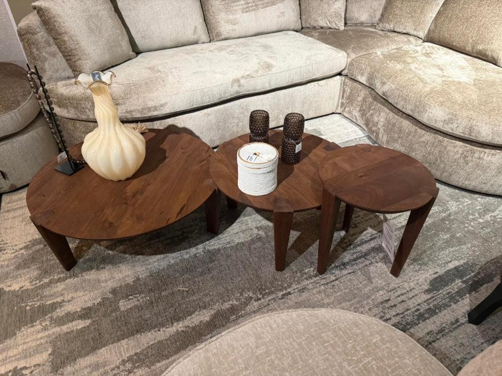 Salontafel set (3) Davina van Eleonora, Huis en Inrichting, Tafels | Salontafels, Ophalen, Eleonora, 50 tot 100 cm, Rond