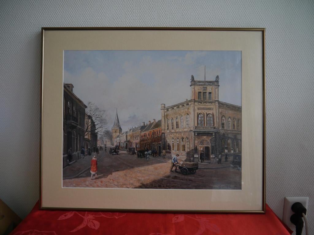 Prent Stadhuis van Enschede, Ophalen, Zo goed als nieuw, Gebouw, Voor 1940