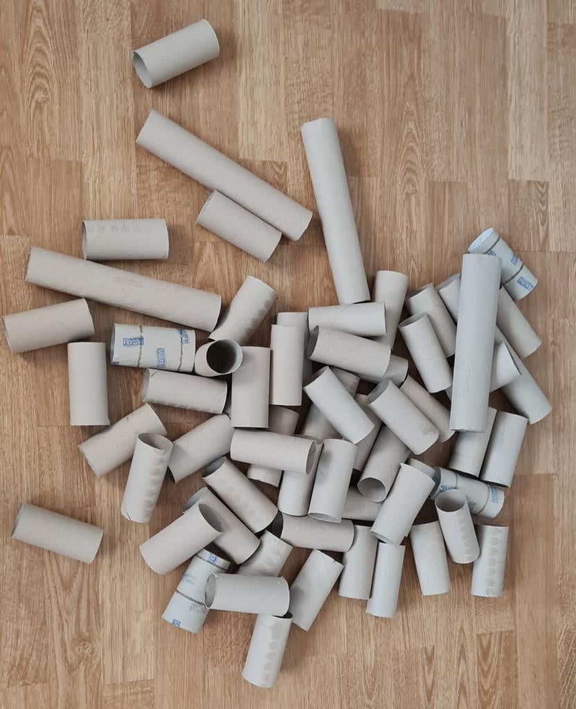 Heel veel lege wc rollen en keukenrollen, Hobby en Vrije tijd, Knutselen, Ophalen of Verzenden, Gebruikt