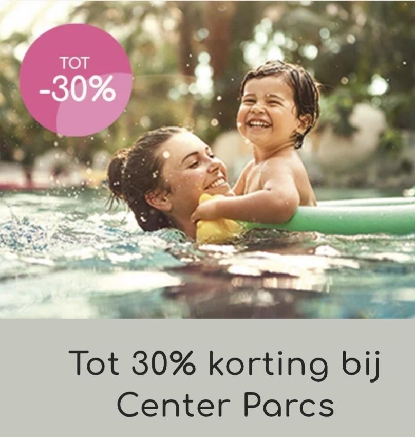 Centerparcs hoge korting, Tickets en Kaartjes, Drie personen of meer, Kortingsbon, Bungalowpark