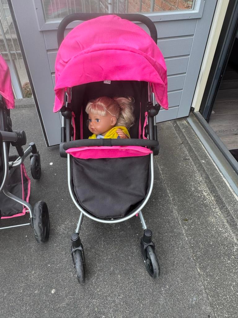 2 Bandits@Angels poppenwagens incl. kleertjes, Ophalen, Gebruikt, Babypop