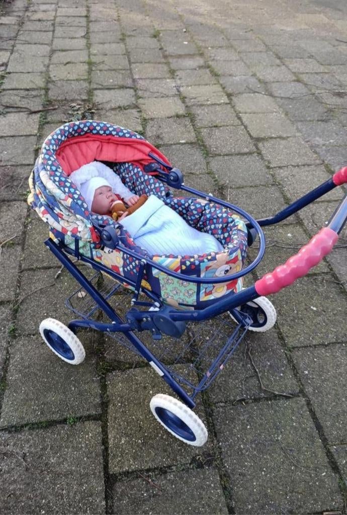 Inklapbare poppenwagen - Wandelhoogte 65/75 CM, Kinderen en Baby's, Speelgoed | Poppen, Ophalen of Verzenden