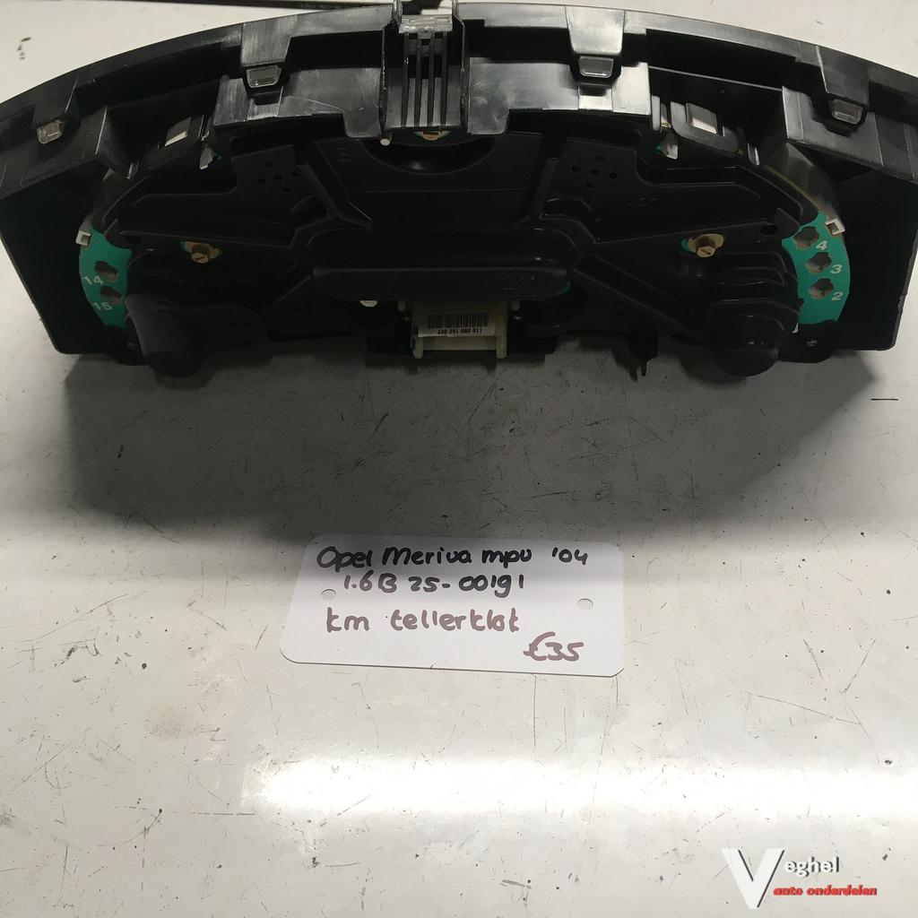 Opel Meriva 1.6 B  2004 2500191        Km Tellerklok     883, Gebruikt, -, -, Ophalen of Verzenden