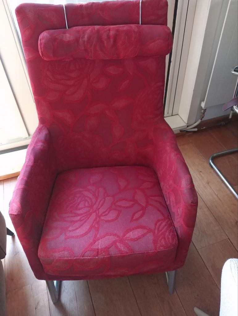 Montis Madonna fauteuil rood, Huis en Inrichting, Fauteuils, Ophalen, Gebruikt, Stof, 50 tot 75 cm