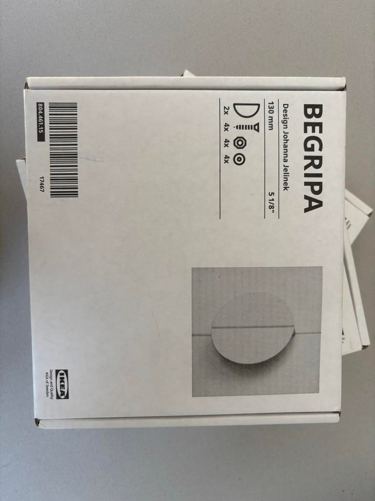 IKEA BEGRIPA handgrepen kast - 3x 2 stuks wit, Ophalen of Verzenden, Nieuw