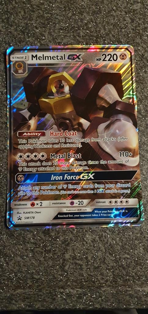 Melmetal GX promo SM 178 Jumbo kaart past mooi in fotolijst, Ophalen of Verzenden
