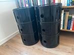 Set van 2 Kartell Componibili, 3 deurtjes, zwart, Ophalen, Gebruikt