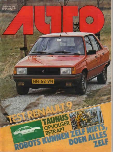 Autovisie 25 1981 : Renault 9 GTS - Ford Sierra - Corvette, Ophalen of Verzenden, Gelezen, Algemeen