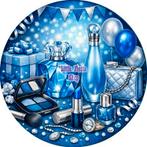 L1468 icing frosting make-up parfum 20cm eetbare taart top, Ophalen of Verzenden, Nieuw, Taarten, Versiering