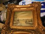 schilderij landschap vintage decoratie antiek mooie lijst, Ophalen