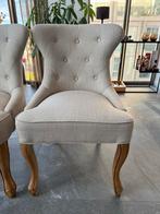 6 beige Riviera Maison eetkamerstoelen - Zgan, Ophalen, Overige kleuren, Zo goed als nieuw, Stof