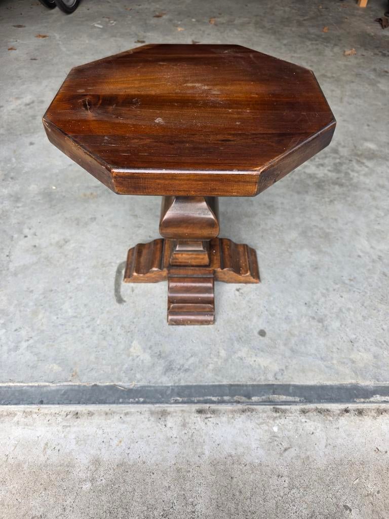 Antieke bijzettafel, achthoekig, Ophalen