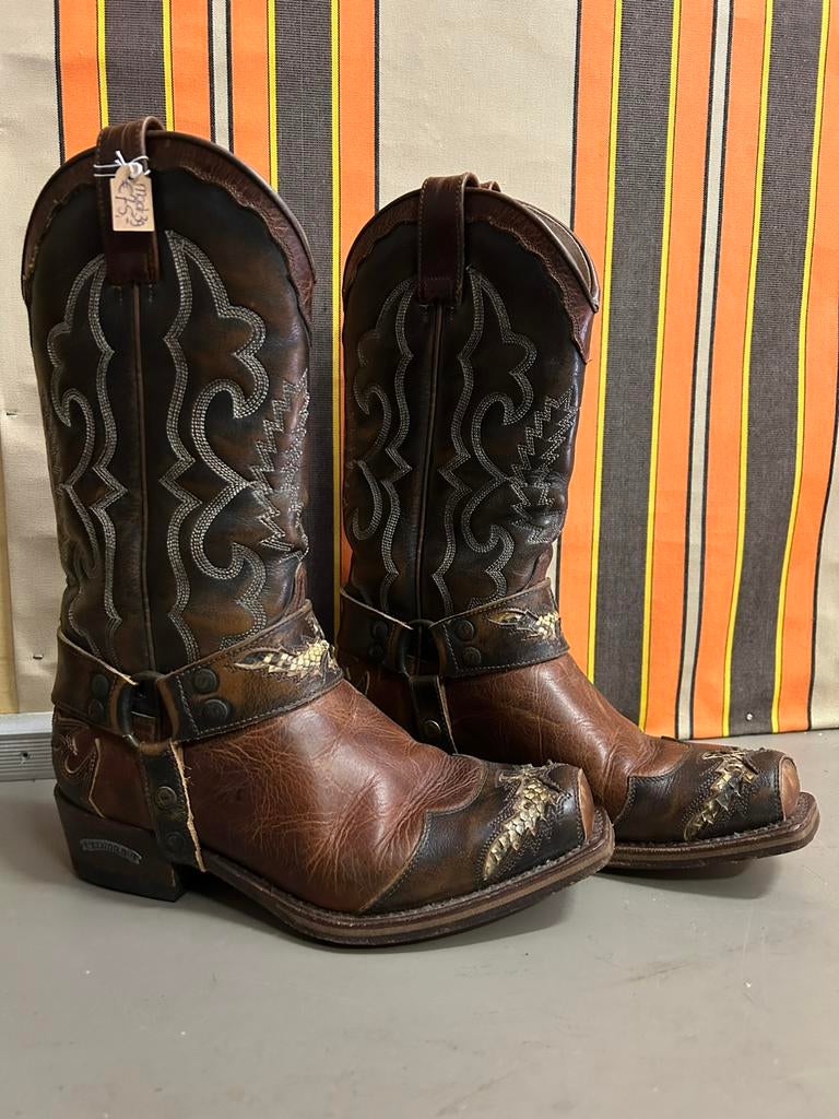 Gave bruin leren Sendra cowboy laarzen/ boots, Bruin, ?, Zo goed als nieuw, Hoge laarzen