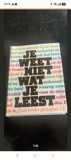 Je weet niet wat je leest, Ophalen of Verzenden, Zo goed als nieuw