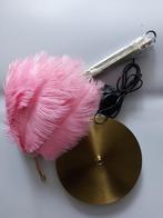 Palm lamp met roze veren, Ophalen of Verzenden, Nieuw, Overige materialen, 75 cm of meer