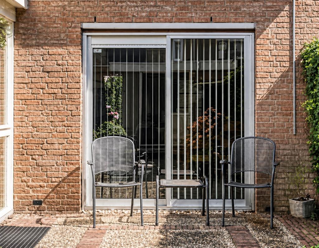 Aluminium schuifpui / schuifdeur met glas, ca. 200 x 210 cm, Ophalen, Gebruikt, Aluminium, 150 tot 225 cm
