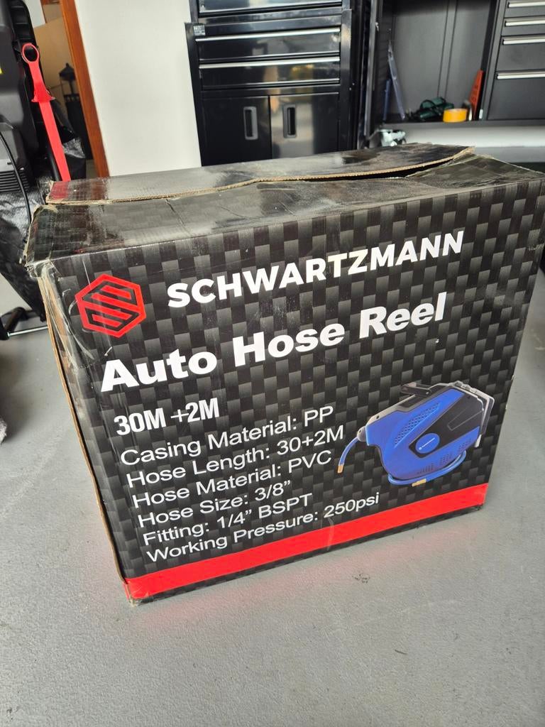 Schwartzmann lucht haspel 32M NIEUW, Doe-het-zelf en Verbouw, Compressors, 100 liter of meer, Ophalen of Verzenden, Nieuw, Minder dan 200 liter/min