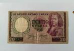 20 gulden biljet. Boerhaave, 1955., Postzegels en Munten, Bankbiljetten | Nederland, Ophalen of Verzenden