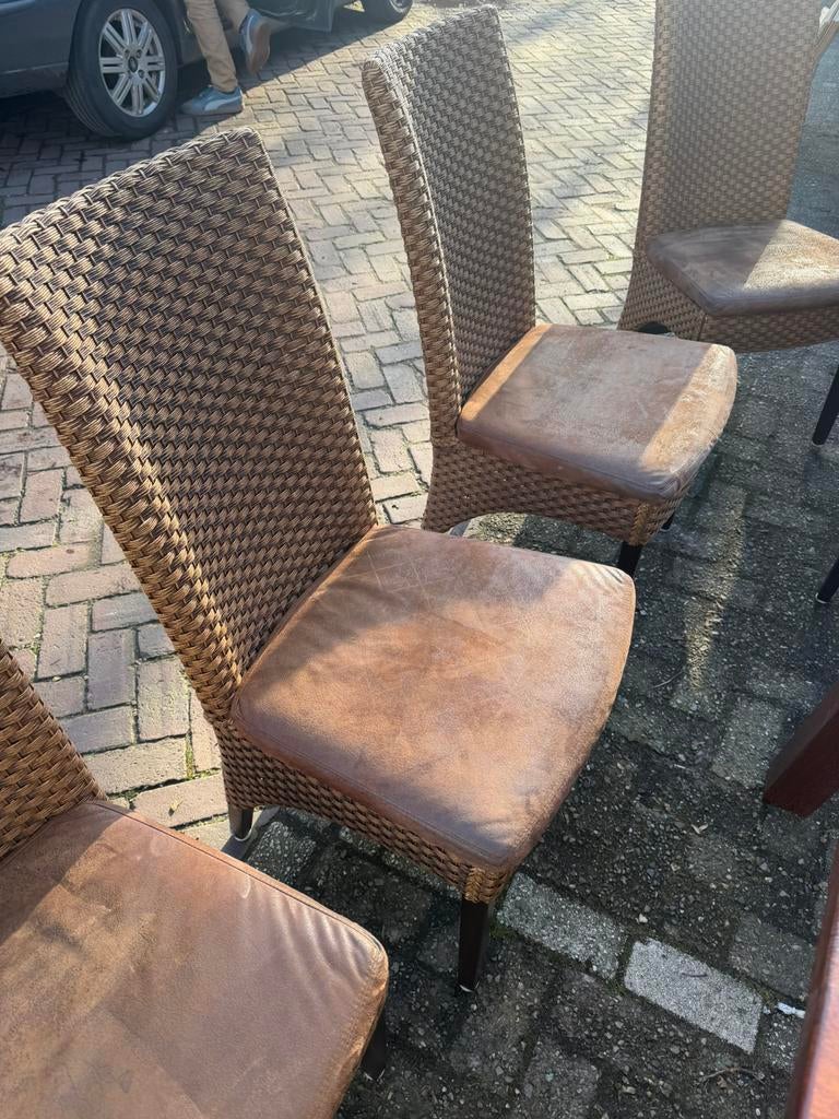 Mooie eettafel stoelen 6 stuks, Huis en Inrichting, Ophalen of Verzenden, Zo goed als nieuw, Bruin, Vijf, Zes of meer stoelen
