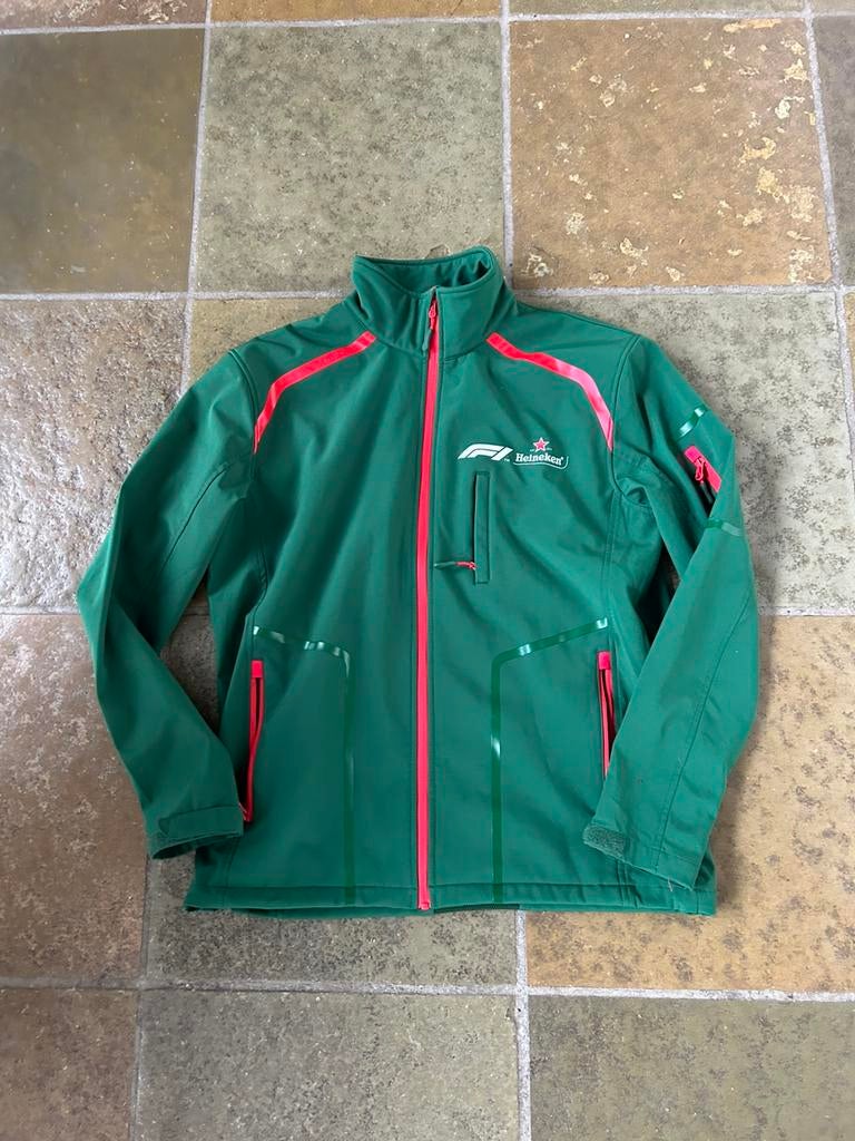 Heineken Formule 1 jas, maat L, Ophalen of Verzenden, Zo goed als nieuw, Groen, Maat 42/44 (L)