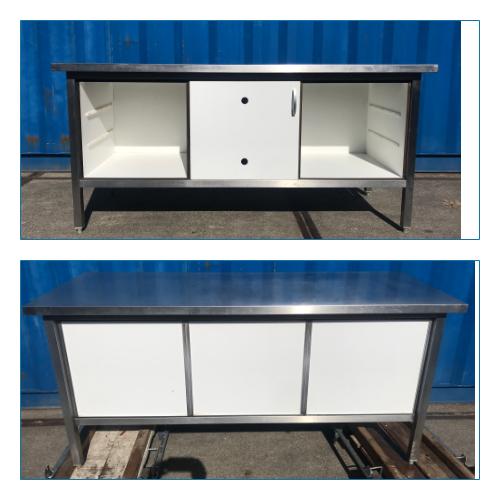 Buitenkeuken RVS werkbank met trespa kasten met 1 deurtje, Ophalen, Zo goed als nieuw, Gas