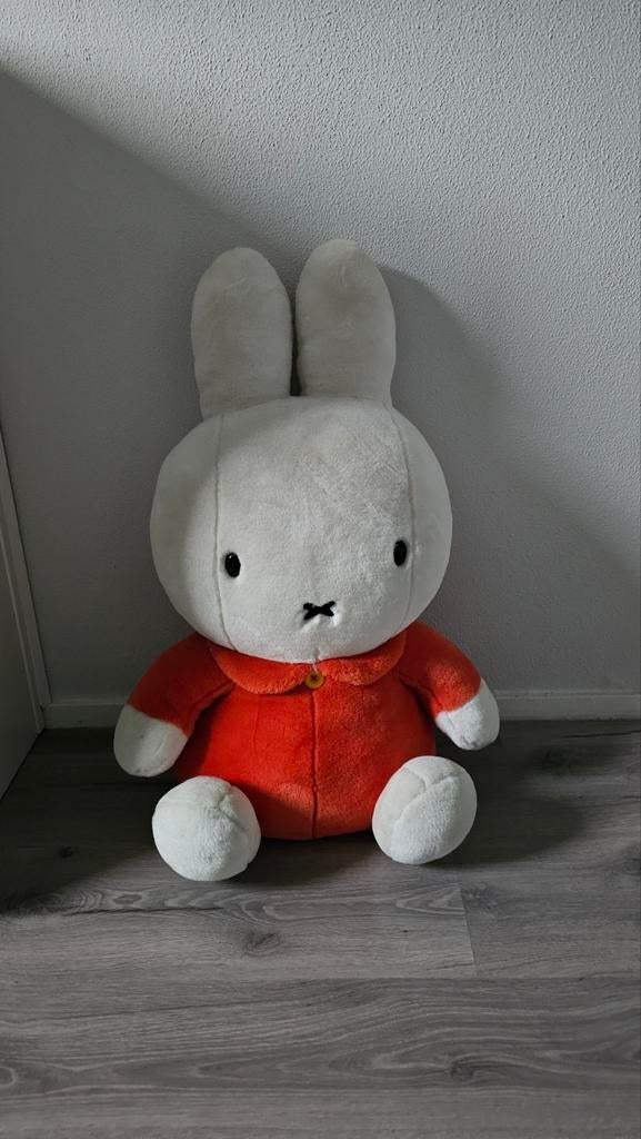 Grote Nijntje knuffel XL - Wit met oranje jurkje, Ophalen, Overige merken, Konijn, Nijntje