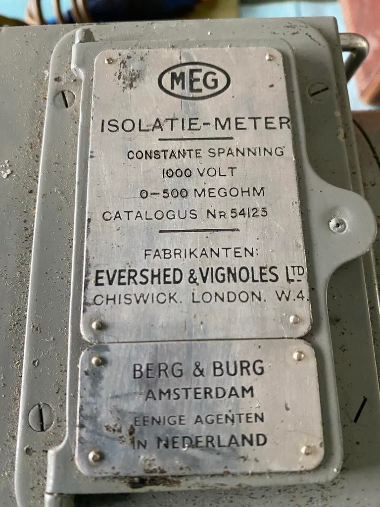 Vintage Evershed & Vignoles Isolatiemeter MEG 1000V, Ophalen