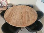 Eettafel mango hout, Huis en Inrichting, Tafels | Eettafels, 100 tot 150 cm, Rond, 50 tot 100 cm, Zo goed als nieuw