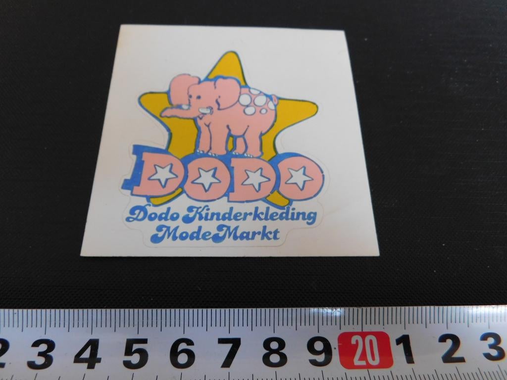 sticker DODO Kinderkleding Mode Markt, Verzamelen, Stickers, Zo goed als nieuw, Ophalen